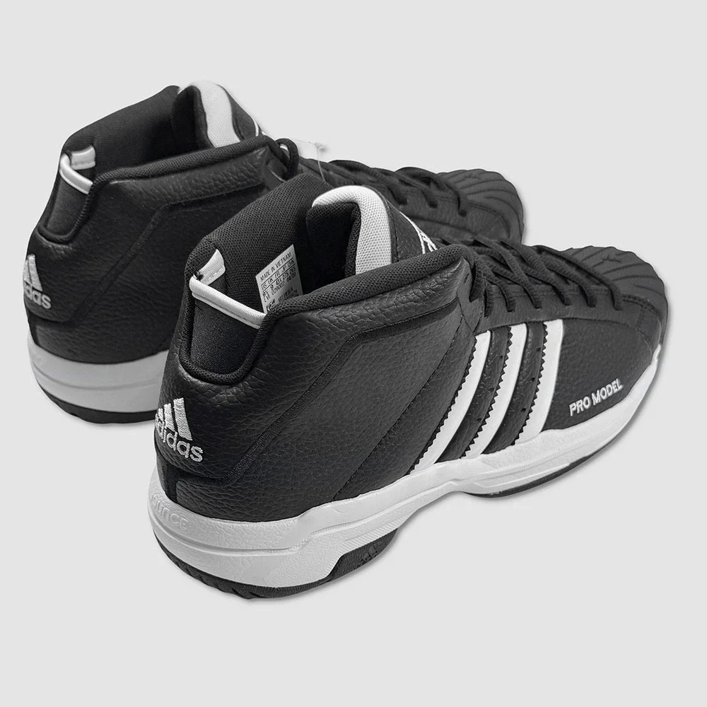 Adidas Pro Model 2G Shoes - NEW Mens Size 9.5 Black / White - #49540-OF